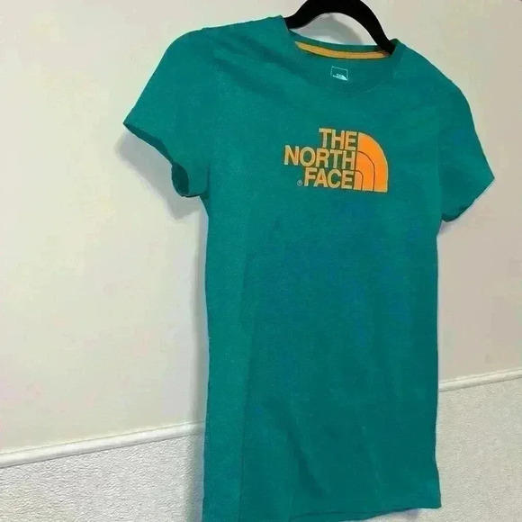 The North Face T-Shirt Teal Orange XS for Women - Picture 3 of 8